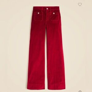 NWT J. Crew Wide-leg Velvet Sailor Trouser